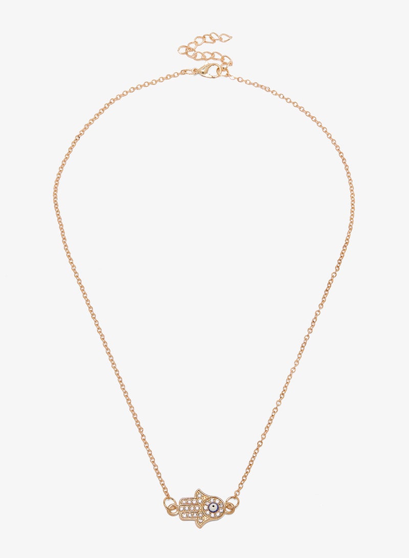 Ginger Evil Eye Detail Layered Necklaces - Image 4